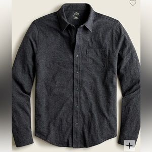J Crew Garment-dyed Harbor Shirt - Heather Charcoal Small